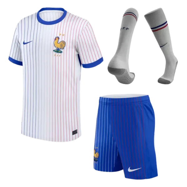 France Away Kids Soccer Jerseys Full Kit EURO 2024