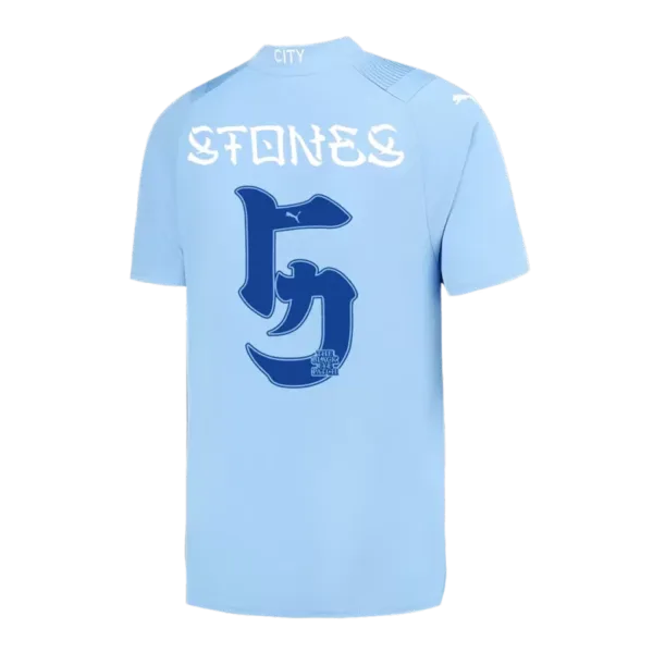 STONES #5 Manchester City Japanese Tour Printing Home Jersey 2023/24