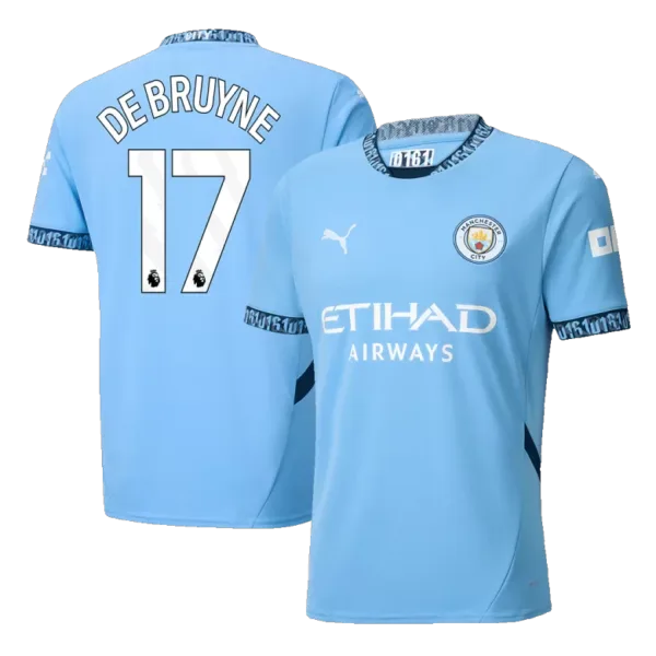 DE BRUYNE #17 Manchester City Home Soccer Jersey 2024/25