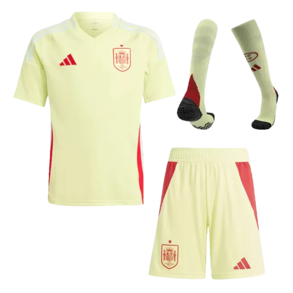 Spain Away Kids Soccer Jerseys Full Kit EURO 2024