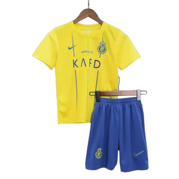 Al Nassr Home Kids Soccer Jerseys Kit 2023/24