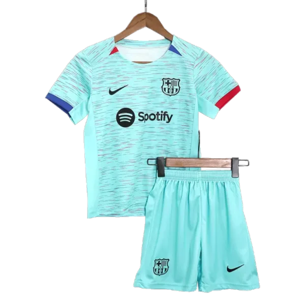 Barcelona Third Away Kids Soccer Jerseys Kit 2023/24
