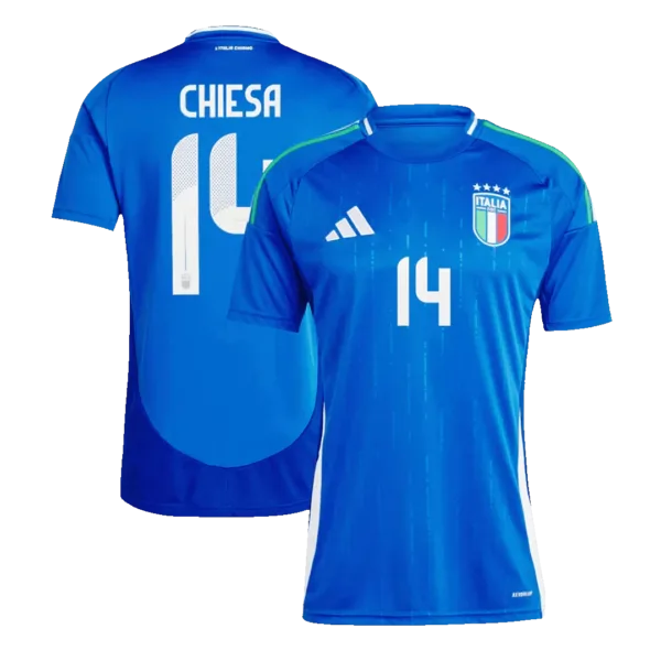 CHIESA #14 Italy Home Soccer Jersey EURO 2024