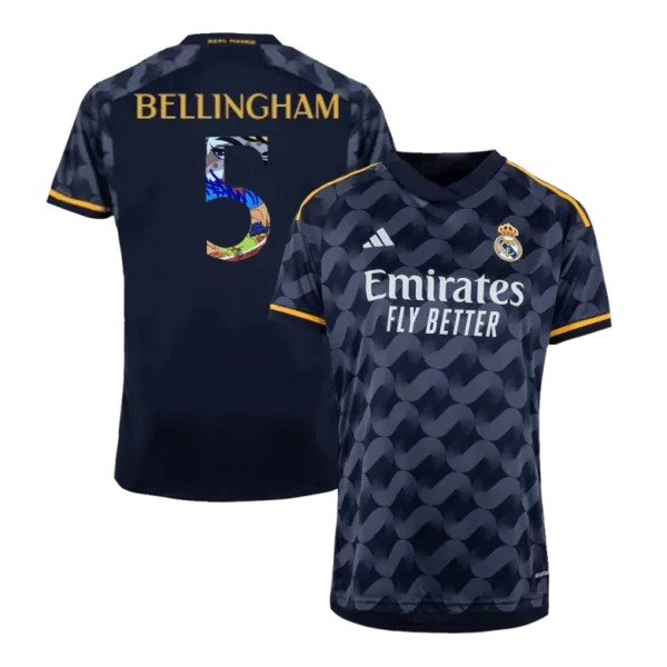 BELLINGHAM #5 Real Madrid Away Soccer Jersey 2023/24 - Sen2 Font
