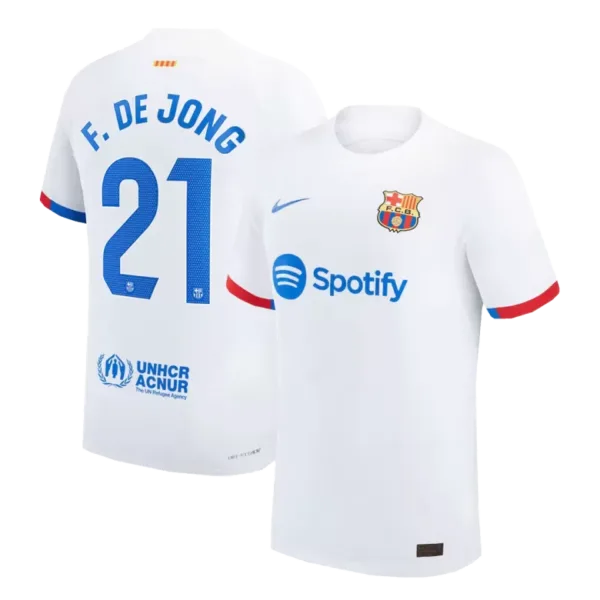 F. DE JONG #21 Barcelona Away Authentic Soccer Jersey 2023/24