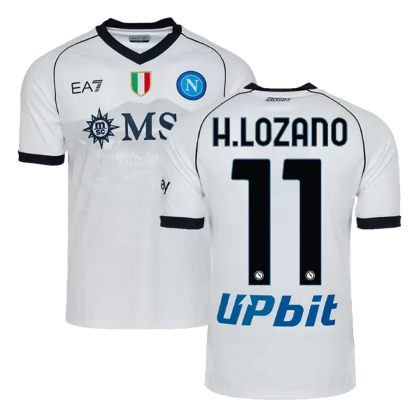 H.LOZANO #11 Napoli Away Authentic Soccer Jersey 2023/24