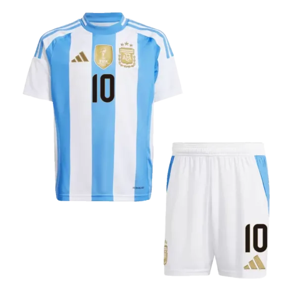 MESSI #10 Argentina Home Kids Soccer Jerseys Kit 2024