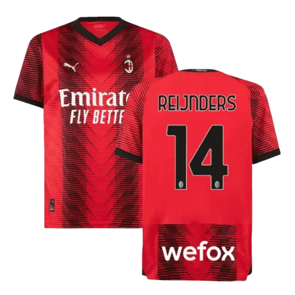 REIJNDERS #14 AC Milan Home Soccer Jersey 2023/24