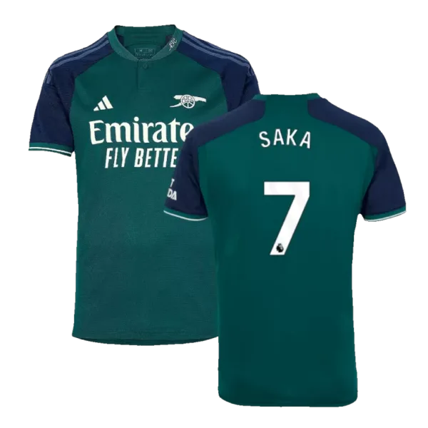 SAKA #7 Arsenal Third Away Soccer Jersey 2023/24