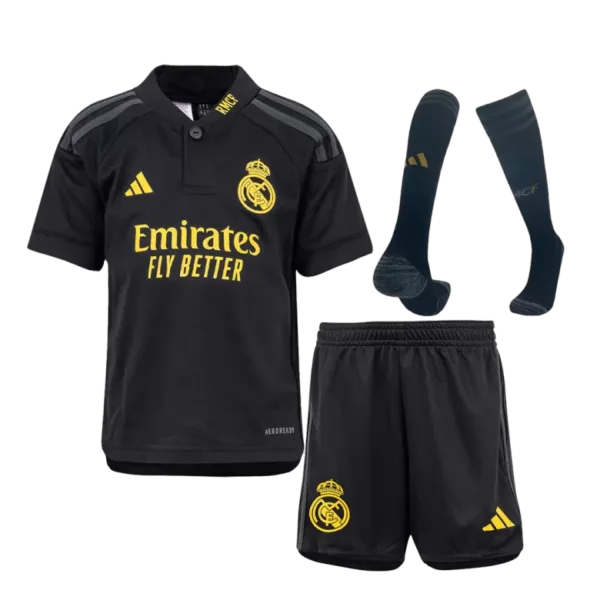 Real Madrid Third Away Kids Soccer Jerseys Full Kit 2023/24