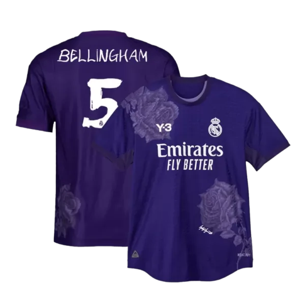 BELLINGHAM #5 Real Madrid Y-3 Fourth Away Authentic Soccer Jersey 2023/24