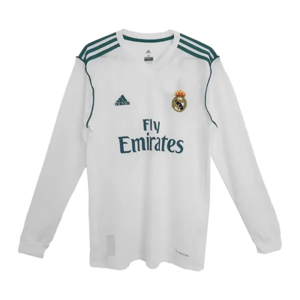 Vintage Soccer Jersey Real Madrid Home Long Sleeve 2017/18
