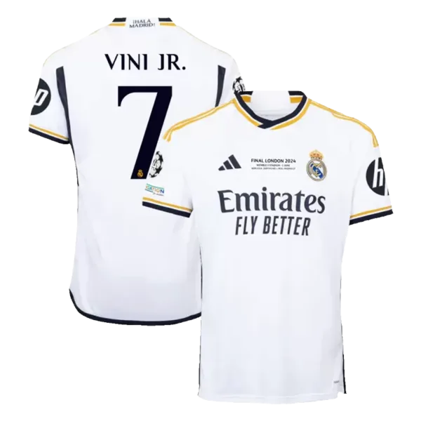 VINI JR. #7 Real Madrid Home Soccer Jersey 2023/24 - UCL FINAL