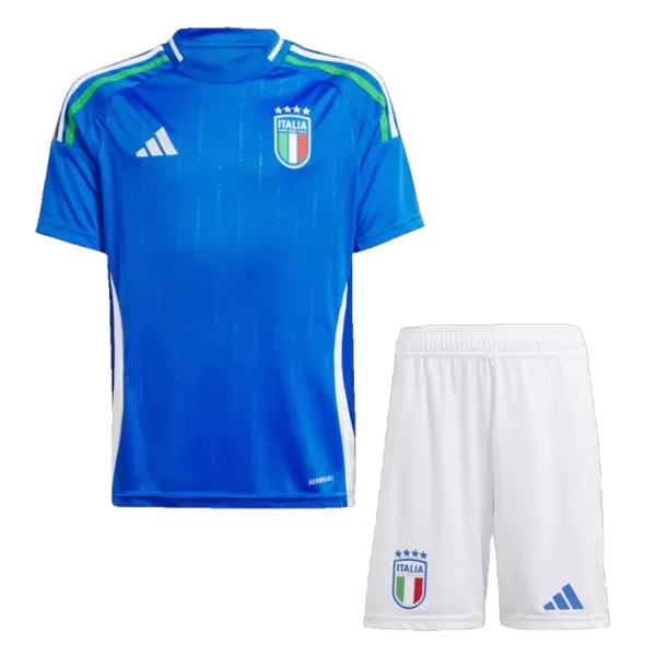 Italy Home Kids Soccer Jerseys Kit EURO 2024