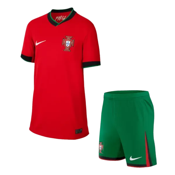 Portugal Home Kids Soccer Jerseys Kit EURO 2024