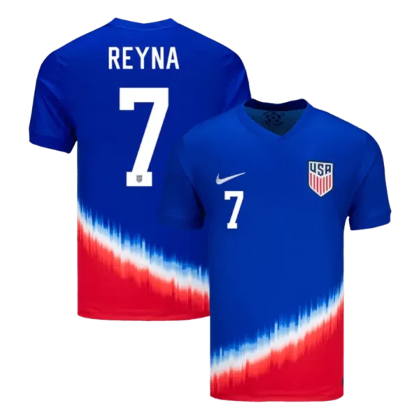REYNA #7 USA Away Soccer Jersey Copa America 2024