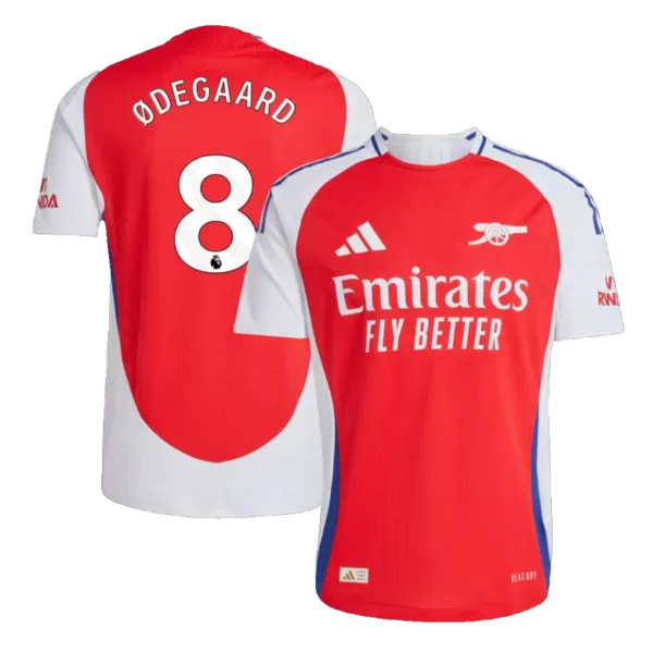 DEGAARD #8 Arsenal Home Authentic Soccer Jersey 2024/25