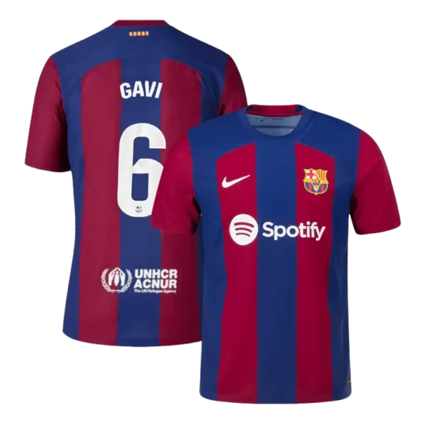 GAVI #6 Barcelona Home Authentic Jersey 2023/24
