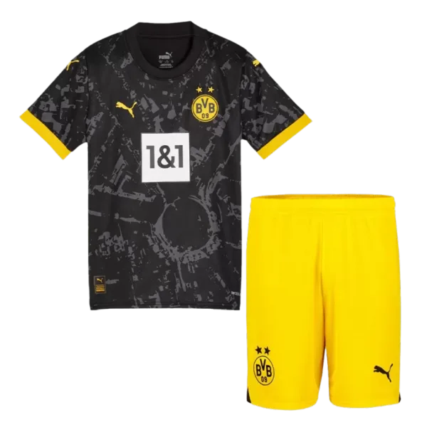 Borussia Dortmund Away Kids Soccer Jerseys Kit 2023/24
