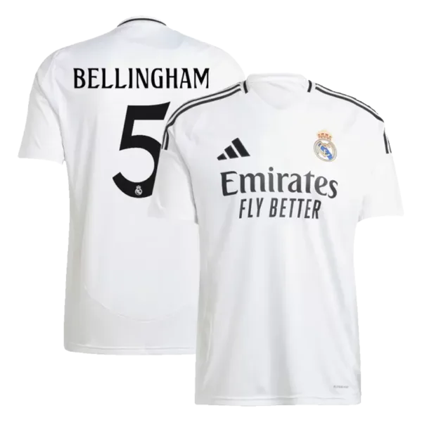 BELLINGHAM #5 Real Madrid Home Soccer Jersey 2024/25
