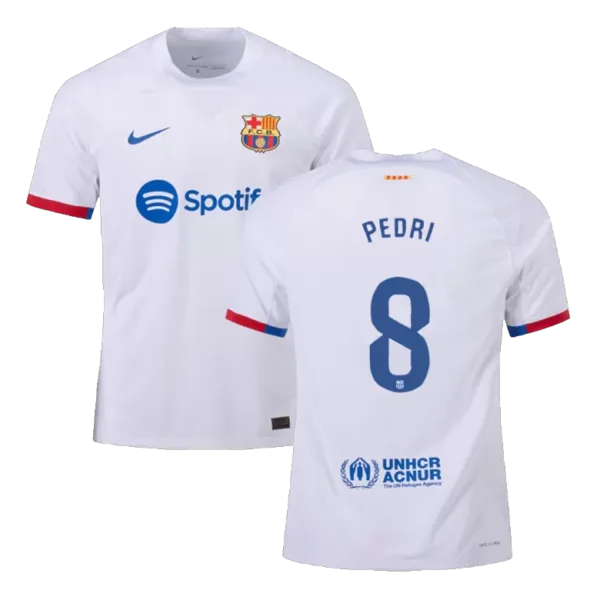 PEDRI #8 Barcelona Away Authentic Soccer Jersey 2023/24