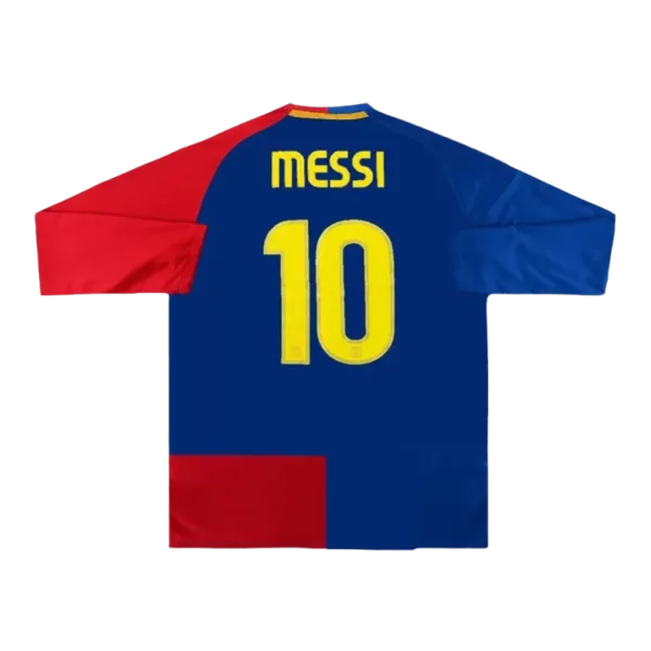 Vintage Soccer Jersey MESSI #10 Barcelona Home Long Sleeve 2008/09 - UCL Final