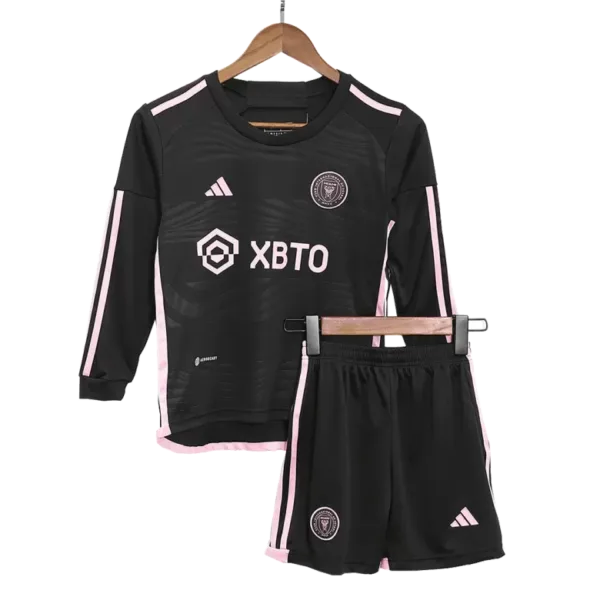 Inter Miami CF Away Long Sleeve Kids Soccer Jerseys Kit 2023/24