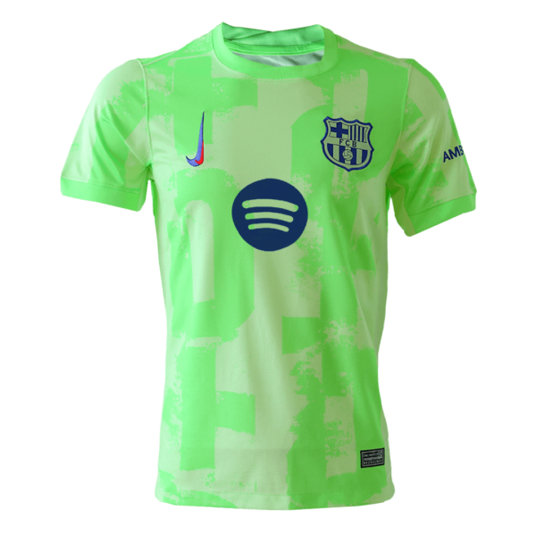Barcelona Third Away Soccer Jersey 2024/25 - Spotify Logo Without Text