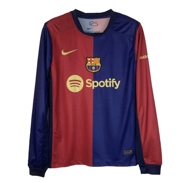 Barcelona Home Long Sleeve Soccer Jersey 2024/25