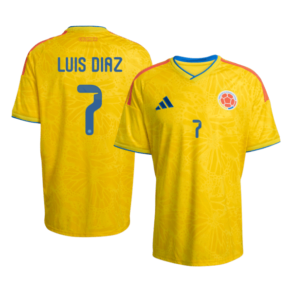LUIS DíAZ #7 Colombia Home Soccer Jersey World Cup 2026