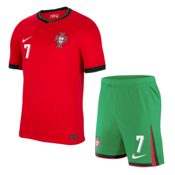 RONALDO #7 Portugal Home Jerseys Kit EURO